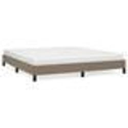 vidaXL Cadre de lit sans matelas taupe 160x200 cm tissu - 160 x 200 cm
