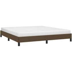 Vidaxl - Cadre de lit sans matelas marron foncé 180x200 cm tissu