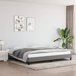 Vidaxl - Cadre de lit Gris foncé 200 x 200 cm Tissu