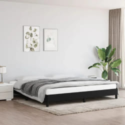 VIDAXL Cadre de lit 200x200 cm - Tissu Noir