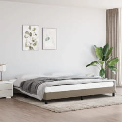 vidaXL Cadre de lit taupe 200x200 cm tissu