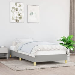 vidaXL Cadre de lit sans matelas - Gris clair 90x190 cm