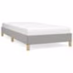 346794  vidaXL Cadre de lit Gris clair 100x200 cm Tissu