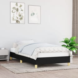 Vidaxl - Cadre de lit Noir 100x200 cm Tissu