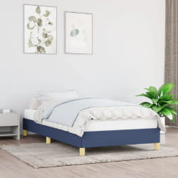 VIDAXL vidaXL Cadre de lit sans matelas bleu 100x200 cm tissu