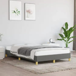 vidaXL Cadre de lit sans matelas - Gris foncé