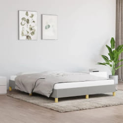 VIDAXL Cadre de Lit - Gris clair 160x200 cm