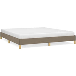 Cadre de lit sans matelas taupe 180x200 cm tissu