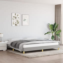 Vidaxl - Cadre de lit sans matelas gris clair 200x200 cm tissu