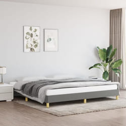 346843 vidaXL Cadre de lit Gris foncé 200 x 200 cm Tissu