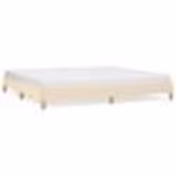 346847 vidaXL Cadre de lit Crème 200 x 200 cm Tissu