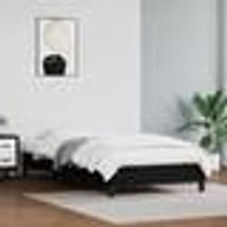 346874 vidaXL Cadre de lit Noir 90x190 cm Similicuir