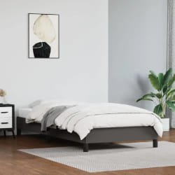 vidaXL Cadre de lit sans matelas 90x200 cm Similicuir Gris