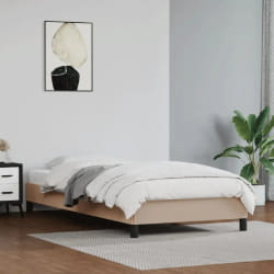 vidaXL Cadre de lit - Cappuccino - 90x200 cm