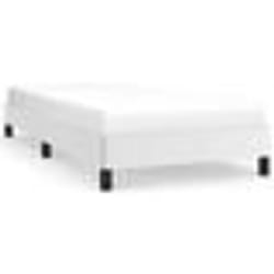 346887  vidaXL Cadre de lit Blanc 100x200 cm Similicuir