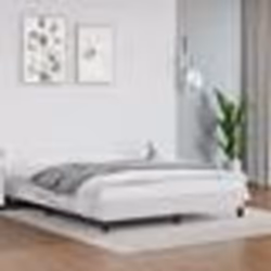 346899 vidaXL Cadre de lit Blanc 140x190 cm Similicuir