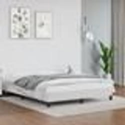 346899 vidaXL Cadre de lit Blanc 140x190 cm Similicuir