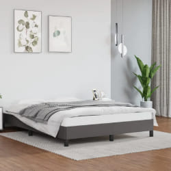 VIDAXL Cadre de lit gris 140x190 cm