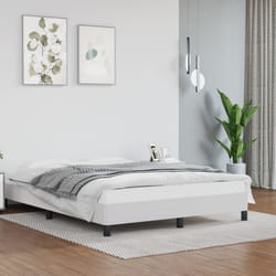 Cadre de lit Blanc 140x200 cm Similicuir