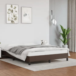 VIDAXL Cadre de lit - Marron similicuir 140x200 cm