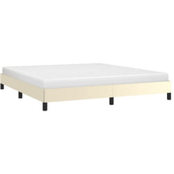 Cadre De Lit Sans Matelas Crème 180x200 Cm Similicuir Vidaxl