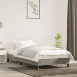 vidaXL Cadre de lit sans matelas gris clair 80x200 cm velours - 80 x 200 cm
