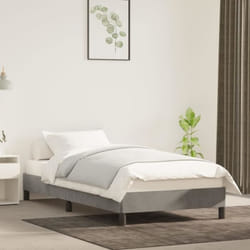 vidaXL Cadre de lit sans matelas gris clair 90x200 cm velours - 90 x 200 cm