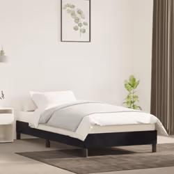 vidaXL Cadre de lit sans matelas noir 100x200 cm velours - 100 x 200 cm