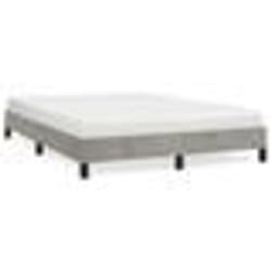 vidaXL Cadre de lit sans matelas gris clair 140x200 cm velours - 140 x 200 cm