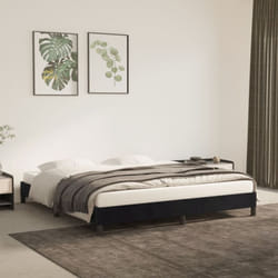 Vidaxl - Cadre de lit Noir 180 x 200 cm Velours