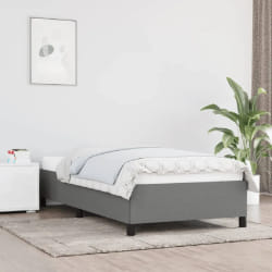 VIDAXL Cadre de lit sans matelas - Gris foncé - 80x200 cm