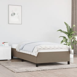 Vidaxl - Cadre de lit Taupe 100x200 cm Tissu