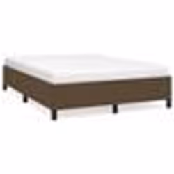 347061 vidaXL Cadre de lit Marron foncé 140x190 cm Tissu