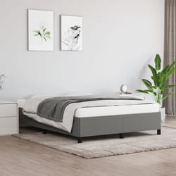 Vidaxl - Cadre de lit sans matelas gris foncé 140x200 cm tissu