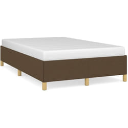 Cadre de lit sans matelas marron foncé 120x200 cm tissu Vidaxl