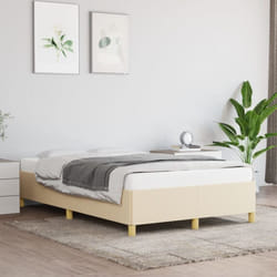 Vidaxl - Cadre de lit sans matelas crème 120x200 cm tissu