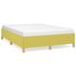 vidaXL Cadre de Lit Sommier à Lattes Lit Rembourré Cadre à Lattes Lit Double Adulte Meuble de Chambre à Coucher Vert 140x190 347164