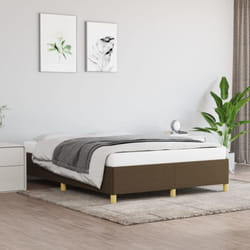 Vidaxl - Cadre de lit sans matelas marron foncé 140x200 cm tissu