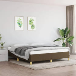 VIDAXL Cadre de lit sans matelas - Marron foncé