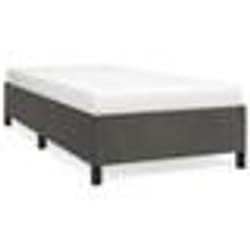 vidaXL Cadre de lit sans matelas gris foncé 100x200 cm velours - 100 x 200 cm