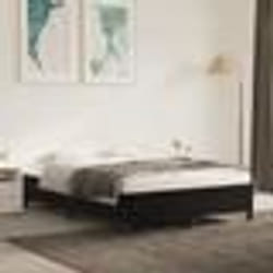 vidaXL Cadre de lit sans matelas noir 140x190 cm velours - 140 x 190 cm