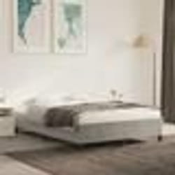 vidaXL Cadre de lit sans matelas gris clair 140x200 cm velours - 140 x 200 cm