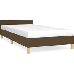 Vidaxl - Cadre de lit sans matelas marron foncé 90x200 cm tissu