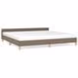 vidaXL Cadre de lit sans matelas taupe 200x200 cm tissu - 200 x 200 cm