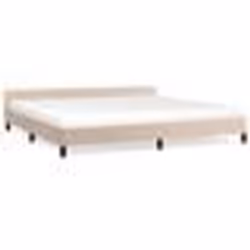 vidaXL Cadre de lit avec tête de lit sans matelas cappuccino 200x200cm - 200 x 200 cm