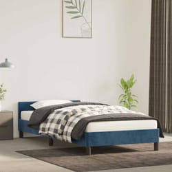 Vidaxl - Cadre de lit avec tête de lit Bleu foncé 80x200 cm Velours