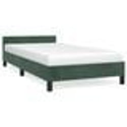 vidaXL Cadre de lit sans matelas vert foncé 90x190 cm velours - 90 x 190 cm