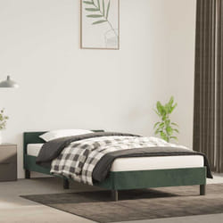 Vidaxl - Cadre de lit avec tête de lit Vert foncé 90x200 cm Velours