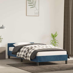 Vidaxl - Cadre de lit avec tête de lit Bleu foncé 100x200 cm Velours