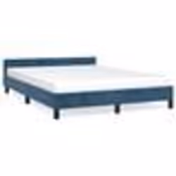 vidaXL Cadre de lit sans matelas bleu foncé 140x200 cm velours - 140 x 200 cm